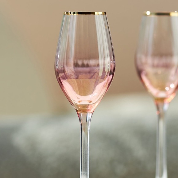 24K Gold Waterfall cordial wine glasses - Picture 10 of 15